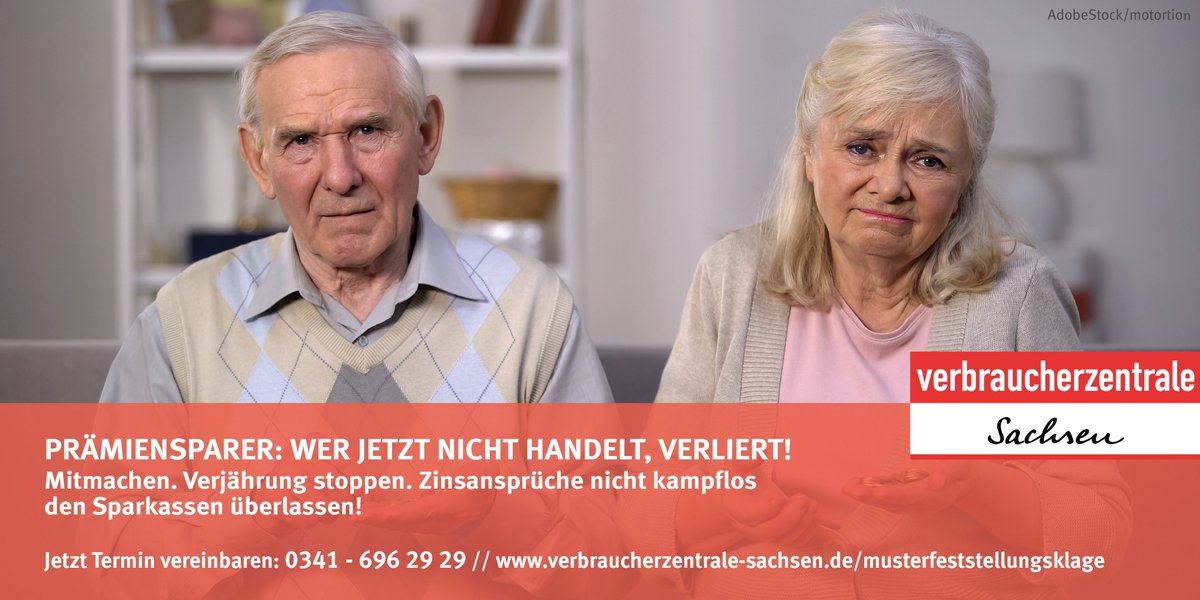 Eichhorst_A's tweet photo. #PRÄMIENSPAREN: WER JETZT NICHT HANDELT, VERLIERT! Am 31.12.20 droht die Verjährung für 2017 gekündigte Prämiensparverträge. Sächsische #Sparkasse|nkunden können noch um zu wenig gezahlte Zinsen kämpfen: #Musterfeststellungsklage #Ombudsmann. Alle Infos:
https://t.co/VcwPgVnCjb https://t.co/iIOssf7n55
