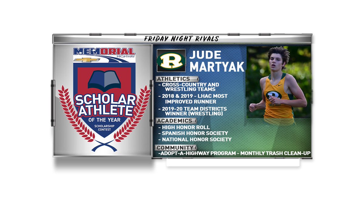 FH_Rangers's tweet photo. We are proud to announce that Jude Martyak has been selected to represent Forest Hills in the Friday Night Rivals Scholar-Athlete of the Year Scholarship contest! https://t.co/VQxMrrSsdJ