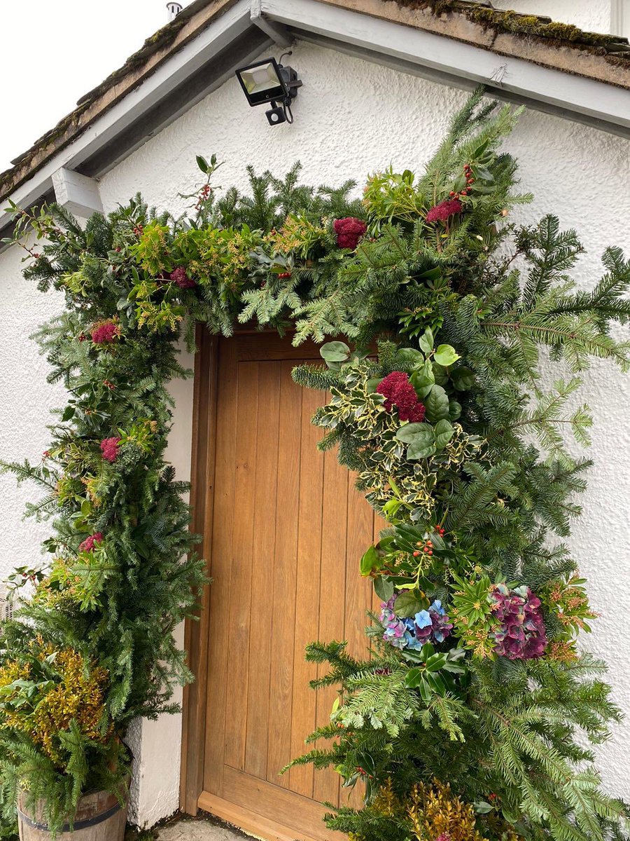Thank you to Katie <a href="/MadeinFlowers/">Katie Robinson</a> for the festive doorway! Looks amazing and lifting the spirits at Fairbank Farm