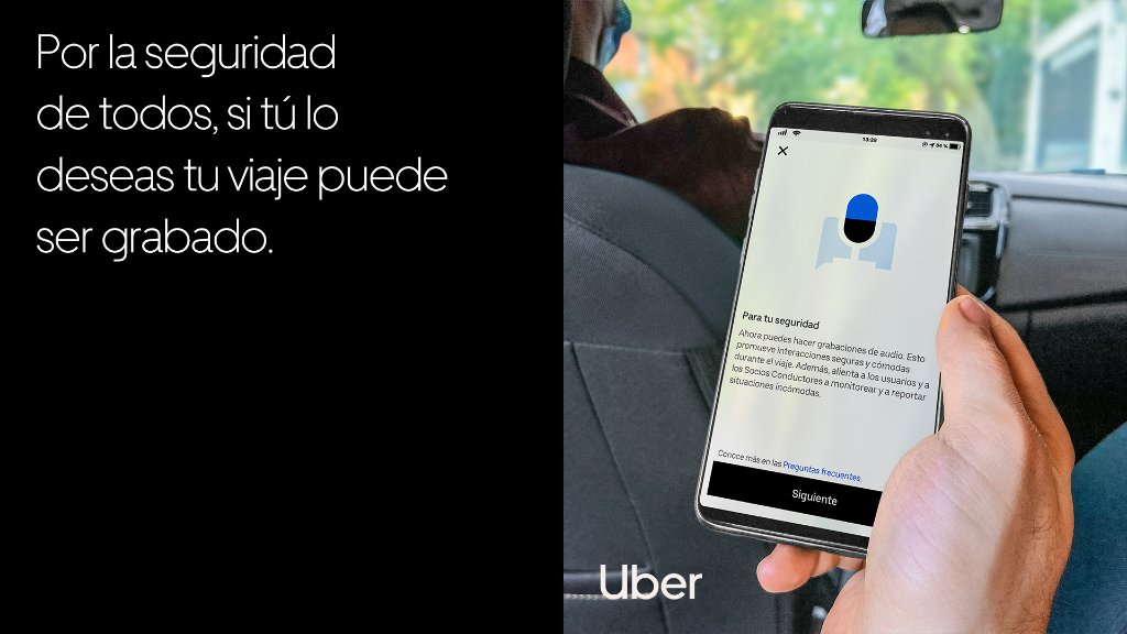 Uber_Chile's tweet image. En Uber no toleramos ningún tipo de comportamiento irrespetuoso. Somos la primera app en presentar grabación de audio, con lo cual tienes la posibilidad de grabar el audio de tu viaje, en caso de sentirte inseguro. #EstandarDeSeguridadUber