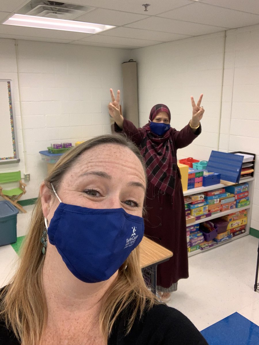 🎶 Reunited &amp; it feels so good 🎶 Ecstatic to be back in the classroom with my dear friend and IA <a href="/MrsRafi3/">Mrs. Rafi</a> ❤️ We are ready to see our <a href="/StratfordLndgES/">Stratford Landing ES</a> Kinders in person on Tuesday! 🎉 <a href="/FCPSR3/">FCPS Region 3</a> #Kindergarten