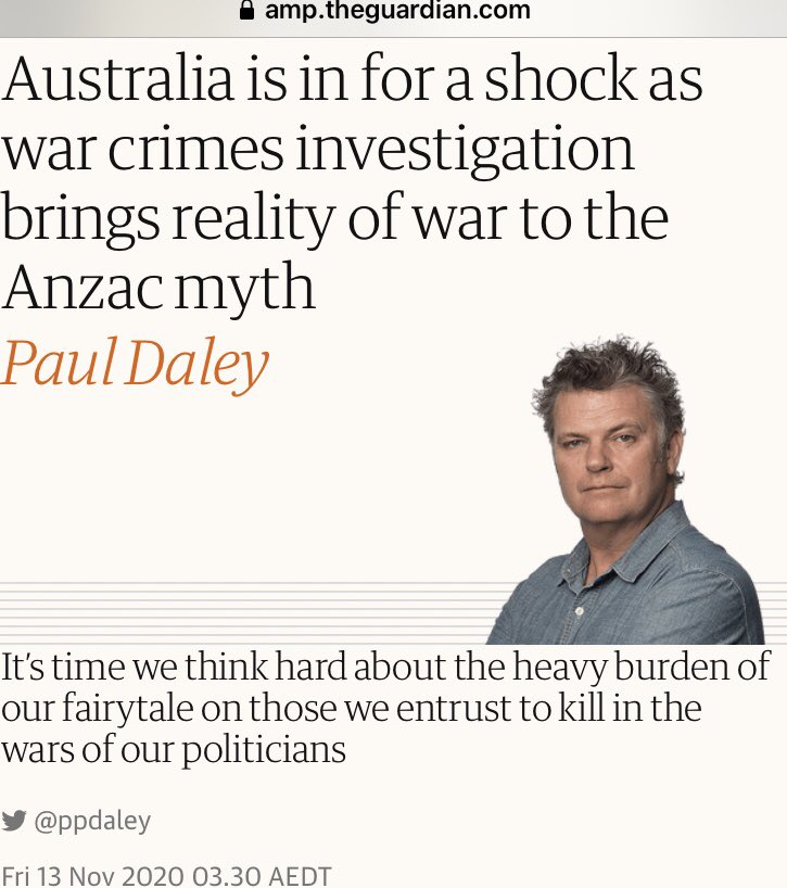 I am not in for a shock because I read the book this bloke wrote about Anzacs slaughtering Arab villagers in 1917; the article critiques our Anzackery exceptionalism; and STILL the headline valorises, verbatim and without quote marks, Morrison government messaging.