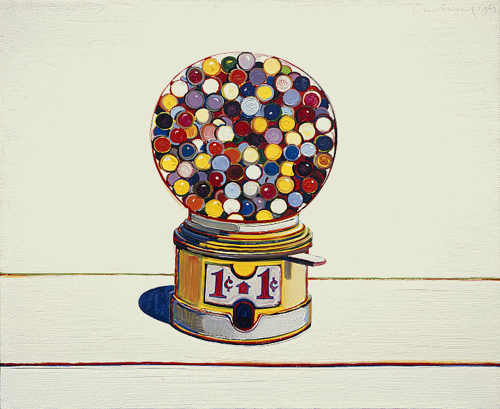 nelson_atkins's tweet photo. Flowers or candy? Happy birthday to two artists born Nov. 15 #onthisday: Georgia O’Keeffe in 1887, "Apple Blossoms" is on view in American Art; and Wayne Thiebaud in 1920, "Jawbreaker Machine" is on view in Contemporary Art. https://t.co/Yeyw5rsJVQ