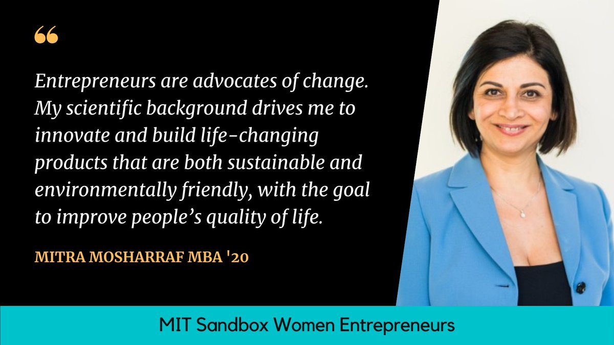 Dr. Mitra Mosharraf MBA ’20 CEO of Engimata, Inc. is working to improve vaccine efficiency and enhance vaccine stability. Advice to women entrepreneurs: “Do not be afraid to fail. Failure is just a new starting point that helps us grow until we find the right path.” #WEMatMIT