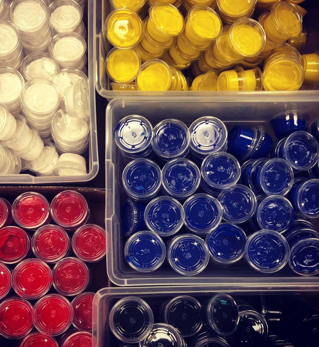 creativity_hive's tweet photo. Prepping paint for 2nd grade’s supply pick up on Monday afternoon! Cant wait to start our #HowWeExpressOurselves #swesARTConnection See you then 2nd graders! #SWEScreates @SWE_PTA @SpicewoodPYP @rrisdart https://t.co/rvAGws5M29