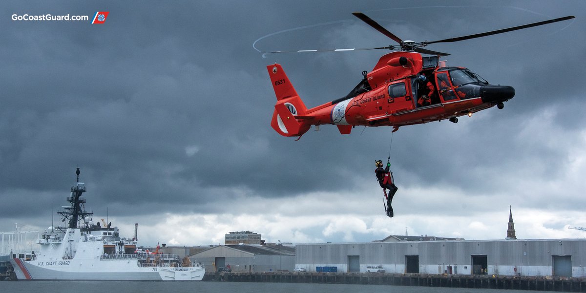 USCG's tweet photo. The U.S. Coast Guard is hiring! Are you ready to jump into a career unlike any other? Chat with a recruiter today: https://t.co/kBOghPdMbd. #SemperParatus #USCG #GoCoastGuard #militarycareer #USA https://t.co/5b5KrnXVju