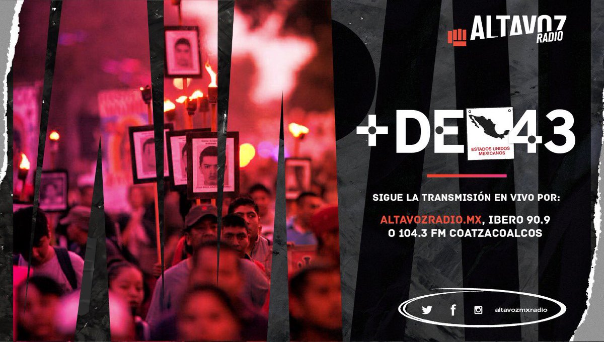 #MásDe43 | <a href="/sandersmx/">Nadia Sanders</a>, <a href="/richigarcia/">Ricardo García</a> y <a href="/Omarel44/">Manuel Vázquez Arellano</a> conversan con Marcela Hernández, Jamila Venturini y Michelle Rozenmuter sobre la violencia de género, además de la represión en Cancún a manifestaciones contra el feminicidio

#EnVivo
📢altavozradio.mx e <a href="/Ibero909FM/">Ibero 90.9 FM</a>