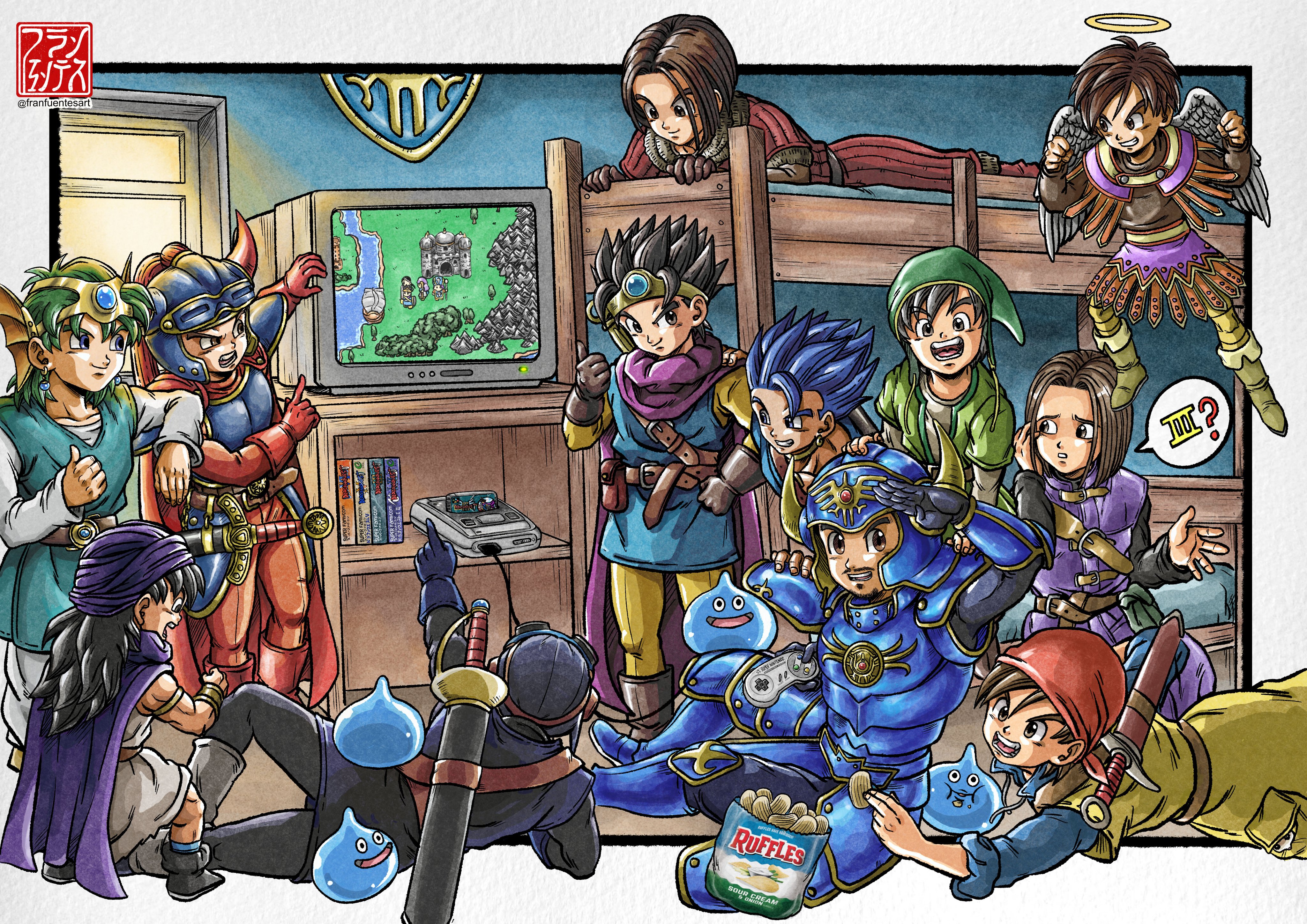 Dragon Quest tribute Art Board Print by FranFuentesArt