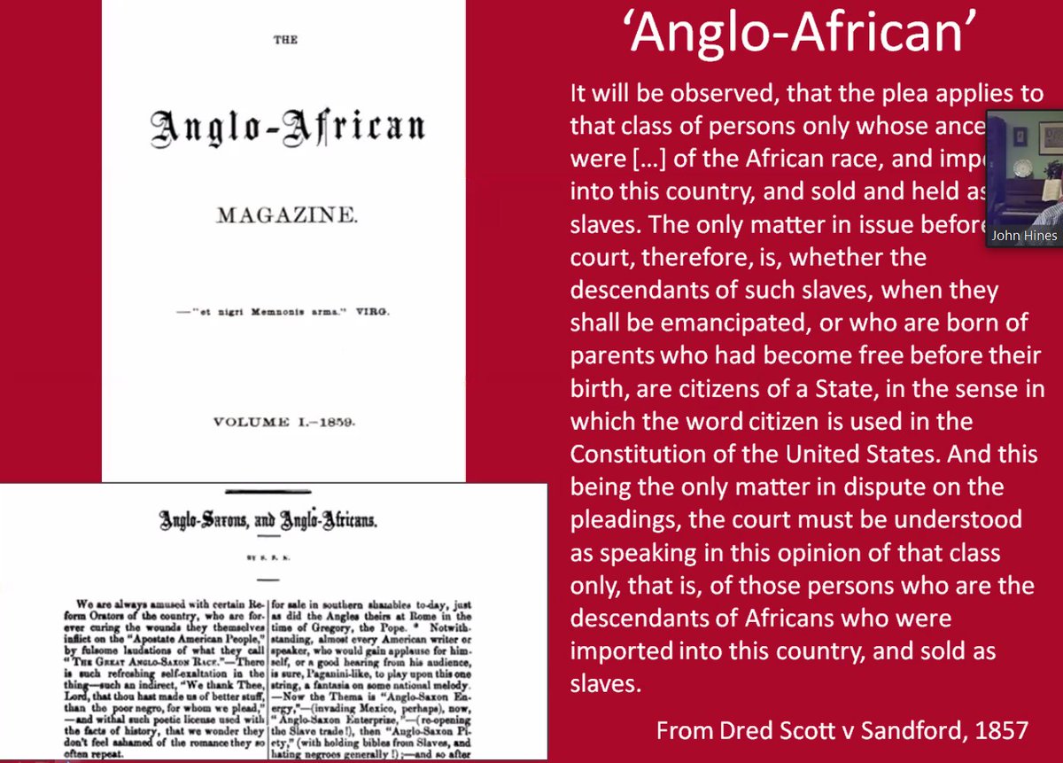 Hines argues that looking at a term "Anglo-African" as relevant to this discussion."One may tentatively argue that the term refers to English-speaking Africans."European immigration changed the linguistic landscape