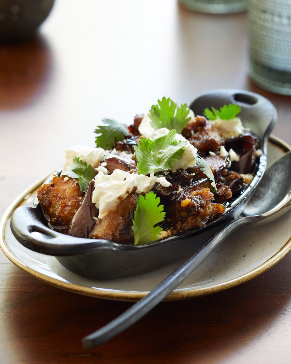 Downtown_EP's tweet photo. #Staycation in your room Downtown and order room service this good from Ambar Restaurante El Paso at the The Plaza Hotel Pioneer Park El Paso. Roasted eggplant with pecan, cascabel, salsa macha, and goat cheese. #DTEPAlwaysHere #DowntownElPaso #EPFoodies https://t.co/u3gCWYUZqS