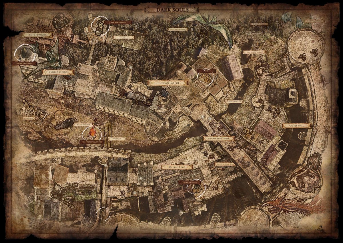CartographerVg's tweet photo. Dark Souls (2011): Lodran https://t.co/745TZmi8wE
