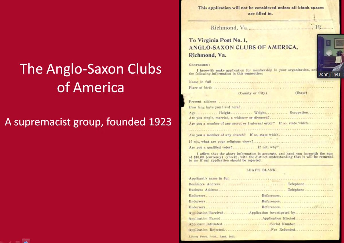 Does not have time to examine the supremacist use of the term, including by Lewis Klipstein and the "Anglo-Saxon clubs" of the US.