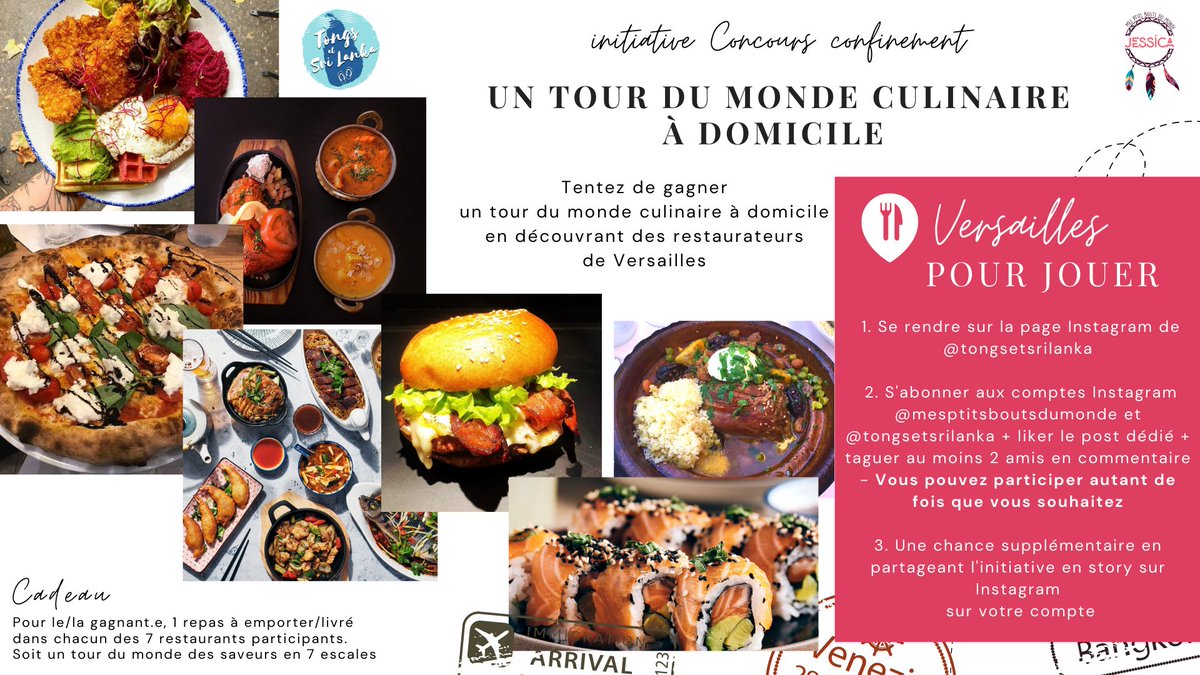 Envie d'un tour du monde culinaire à domicile ? Vous habitez #Versailles ou aux alentours ? Venez participer au #concours pour soutenir les restaurateurs versaillais ! instagram.com/p/CHdU7SgHGyw