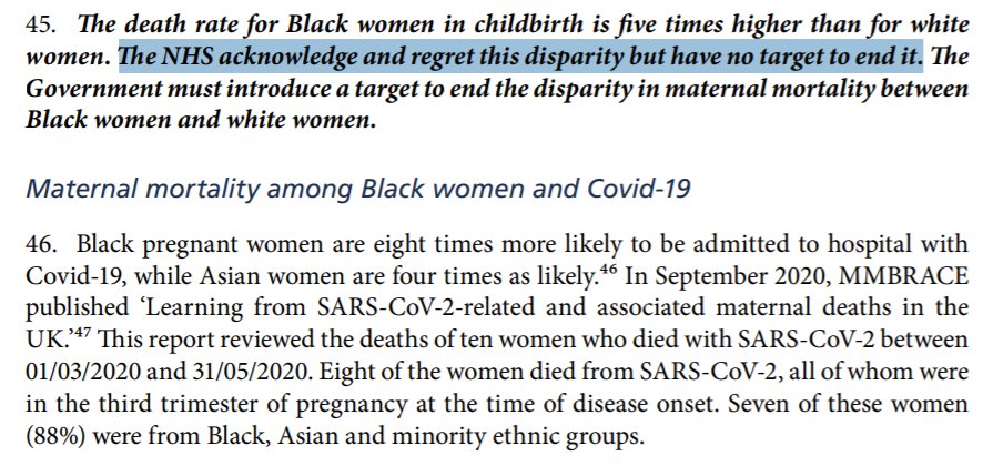 Yesterday's  @HumanRightsCtte report highlighted this fact and noted that  @NHSuk "acknowledge and regret this disparity but has no plan to end it".That's scandalous.The Government has been aware of this disparity since at least 2013 and has done next to nothing.