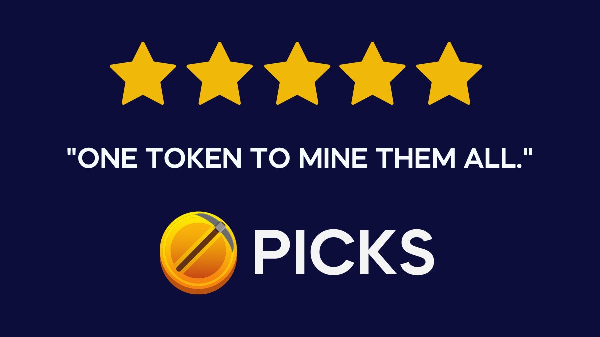 It only takes one. ☝️

$PICKS ⛏️

#BSC 
#BinanceSmartChain 
#BNB  $BNB $BUSD $TWT