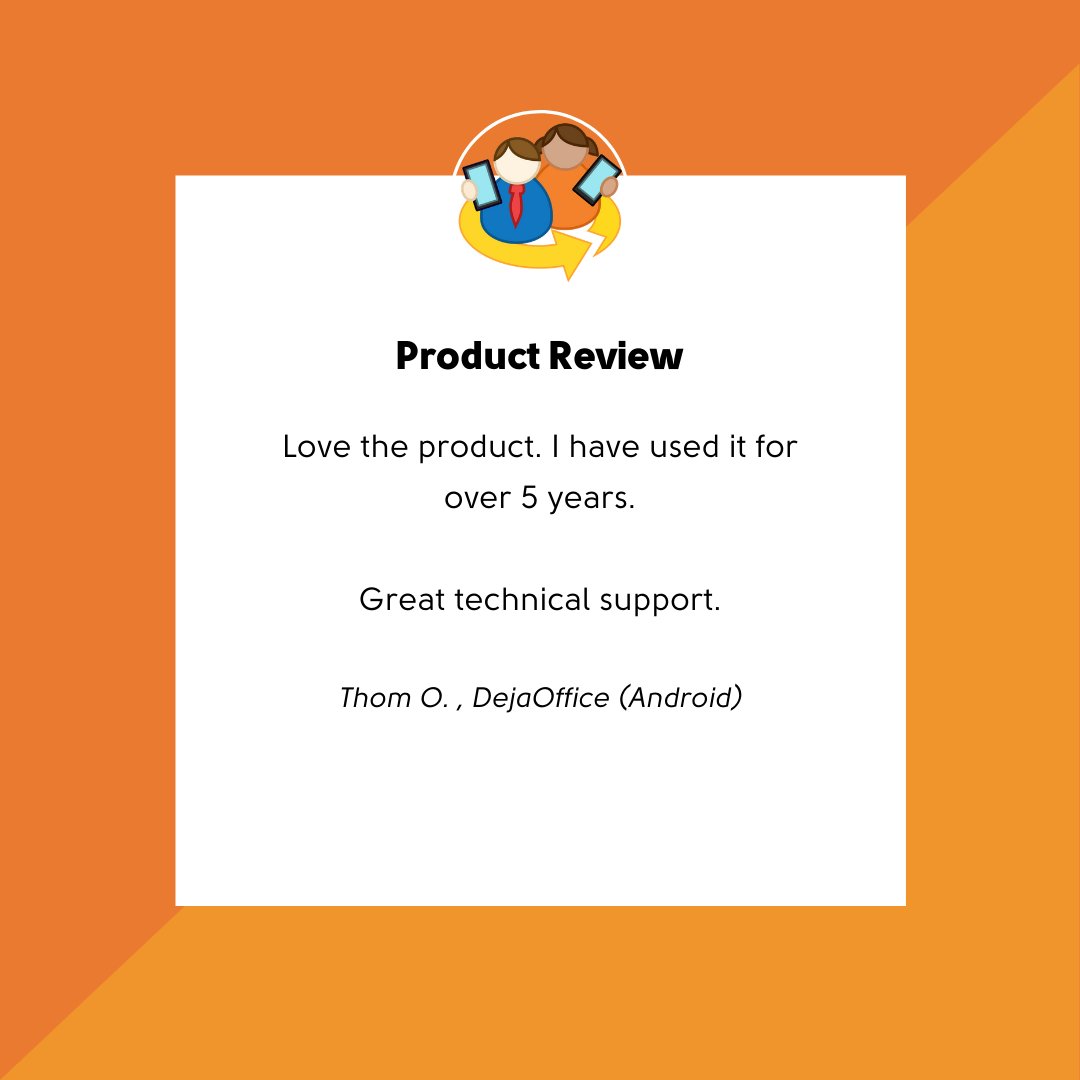 DejaOffice's tweet photo. A great review from our client of five years. Another great thank you to our support team, who make sure each year is smooth sailing. #pccrm #productreview https://t.co/6gcvUGS5Di