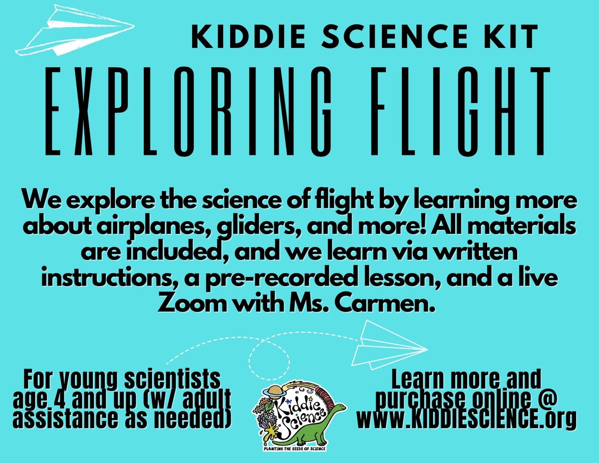 KiddieScience's tweet image. Get this month's Kiddie Science kit before it sells out! It's a mix of physics and engineering all in one! Young scientists age 4 to 10 will fold, cut, bend, and twirl their way through a gravity defying exploration. Nationwide shipping available- kiddiescience.org/science-kits.h…