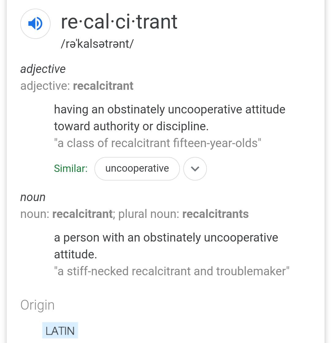 armedremark's tweet photo. 👑👨🏽John was our #ArmedRemark Episode 14 #VocabVictor!

Did you know what our Episode 14 words meant? Here's your refresher:

✨Recalcitrant: Having an obstinately uncooperative attitude toward authority or discipline
✨Simp: Someone who does way too much for a person they like https://t.co/PtpEKMGcKL