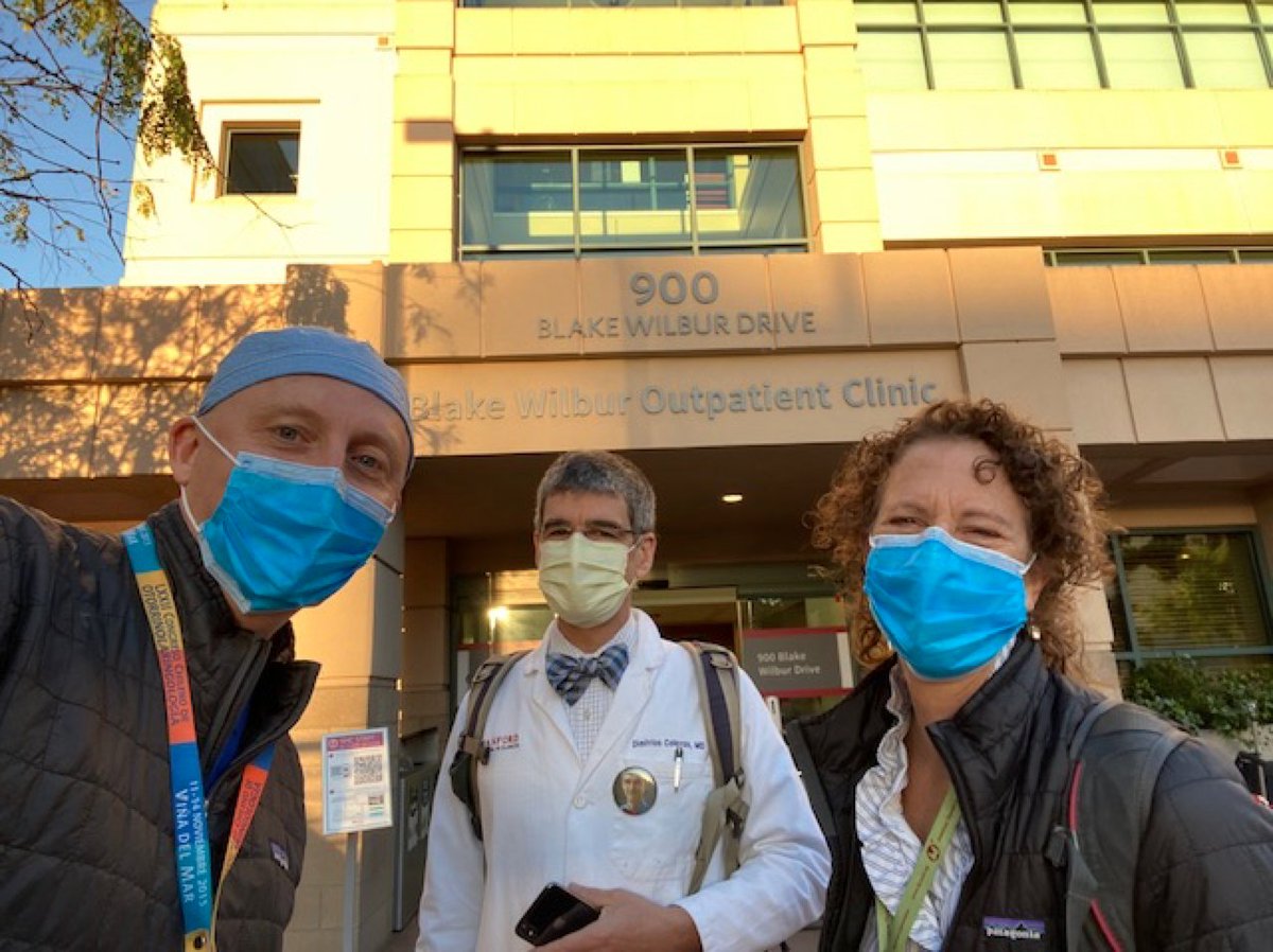 StanfordThyroid's tweet image. Multidisciplinary collaboration, socially distanced, with Drs. Dimitri Colevas, Lisa Orloff, and Chris Holsinger #StanfordThyroid #MultiD @ThyroidSurgeon @StanfordCancer