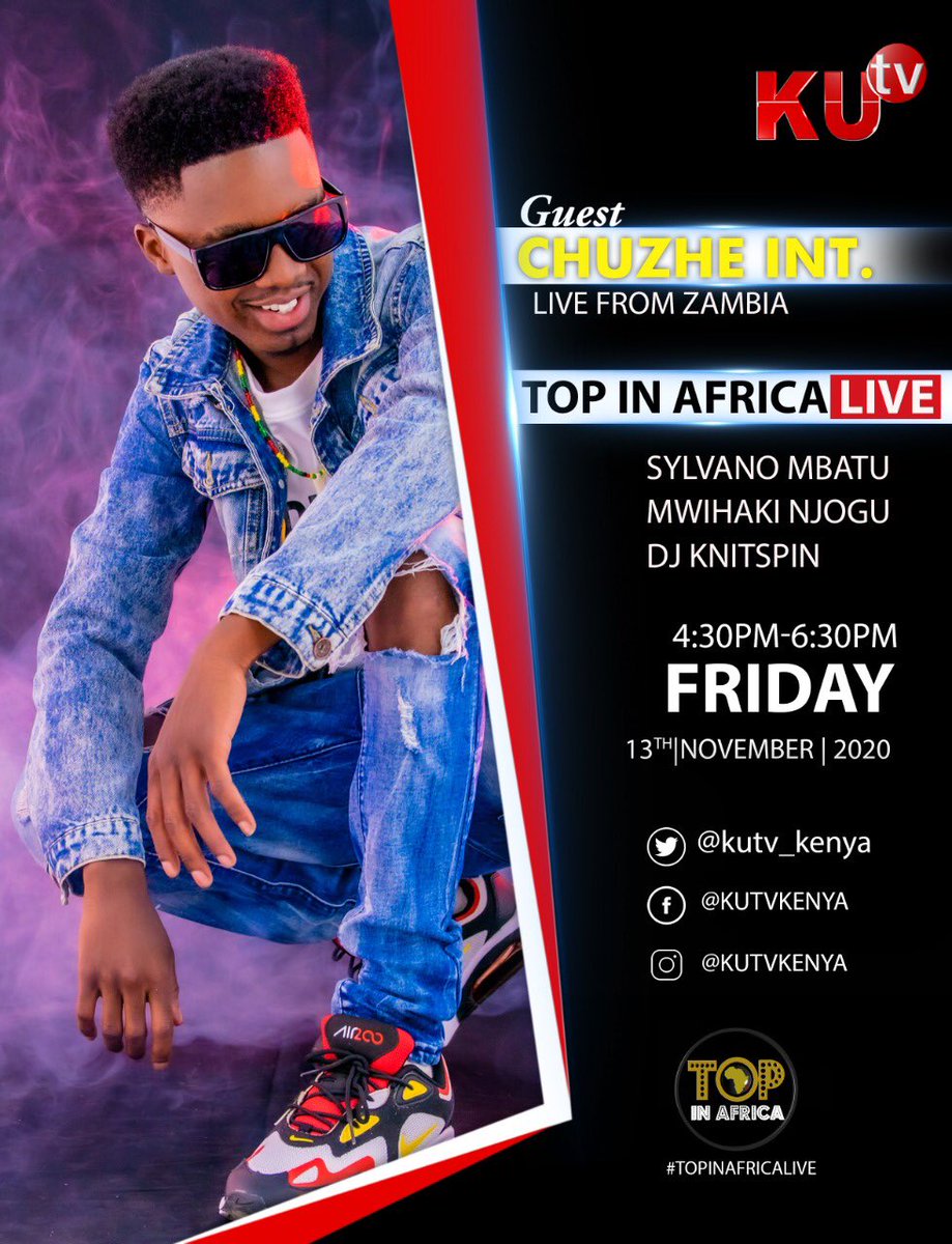 ChuzheInt's tweet photo. Young Blesser || KUtv Kenya ๐ฐ๐ช
Catch my Interview tomorrow on #KUtvKenya๐ฐ๐ช #TopInAfrica @kutvkenya @3:30PM - 5:30PM CAT & 4:30PM - 6:30PM EAT #KENYA #EastAfrica
#Spaceshipmusic #zambia ๐ฟ๐ฒ
#HashGroupMusic https://t.co/iie80abPrX