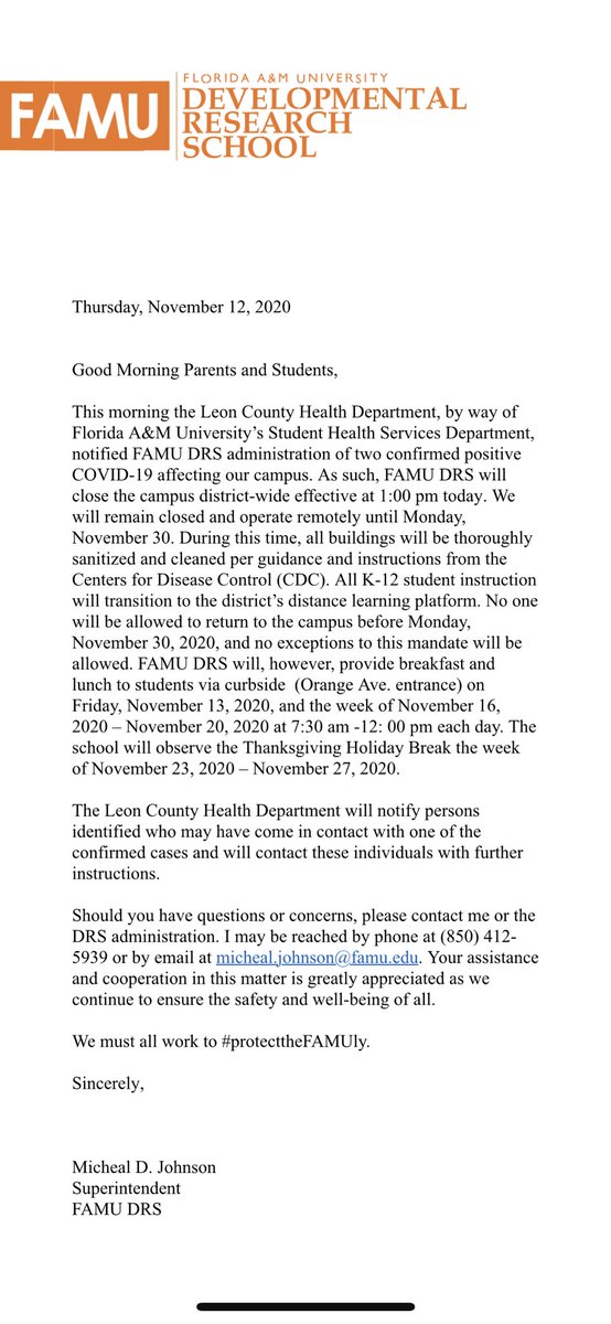 FAMU DRS tweet media