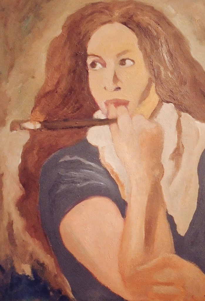 tuncel_ii's tweet photo. "Self-Portrait of Berrin Tuncel" #2020 #by  #BerrinTuncel #oilcolorpainting #oilcolors #artist #artistberrintuncel #artists #painter #painters #painterberrintuncel  #fineart #art #fineartists #paintings #madrid #newyork #berlin #barcelona #london #texas #losangeles #miami #brazil https://t.co/WVZj98oDur