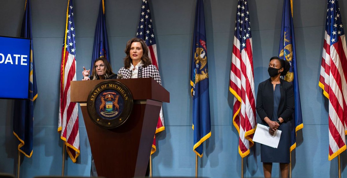 .<a href="/GovWhitmer/">Governor Gretchen Whitmer</a> &amp; <a href="/MichiganHHS/">Michigan HHS Dept</a> Chief Medical Executive Dr. Joneigh Khaldun (<a href="/MDHHS_CME/">Dr. Natasha Bagdasarian</a>) will provide an update regarding the state’s response efforts to COVID-19 at 3:15 pm today, Nov. 12 -->  facebook.com/GovGretchenWhi…. Find #COVID19 news in #Michigan at Michigan.gov/Coronavirus.