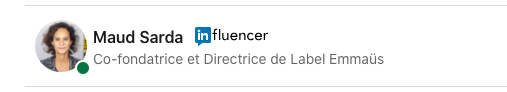 sandchauvin's tweet photo. @MaudSarda , co-fondatrice et directrice du @labelemmaus rejoint le programme  Influencer @LinkedInFrance pour parler du secteur de l'économie sociale et solidaire. Pour suivre Maud Sarda, c'est par ici: https://t.co/eyuoVAWYCM 
#ESS #LinkedInInfluencers https://t.co/xftMNkFNGa