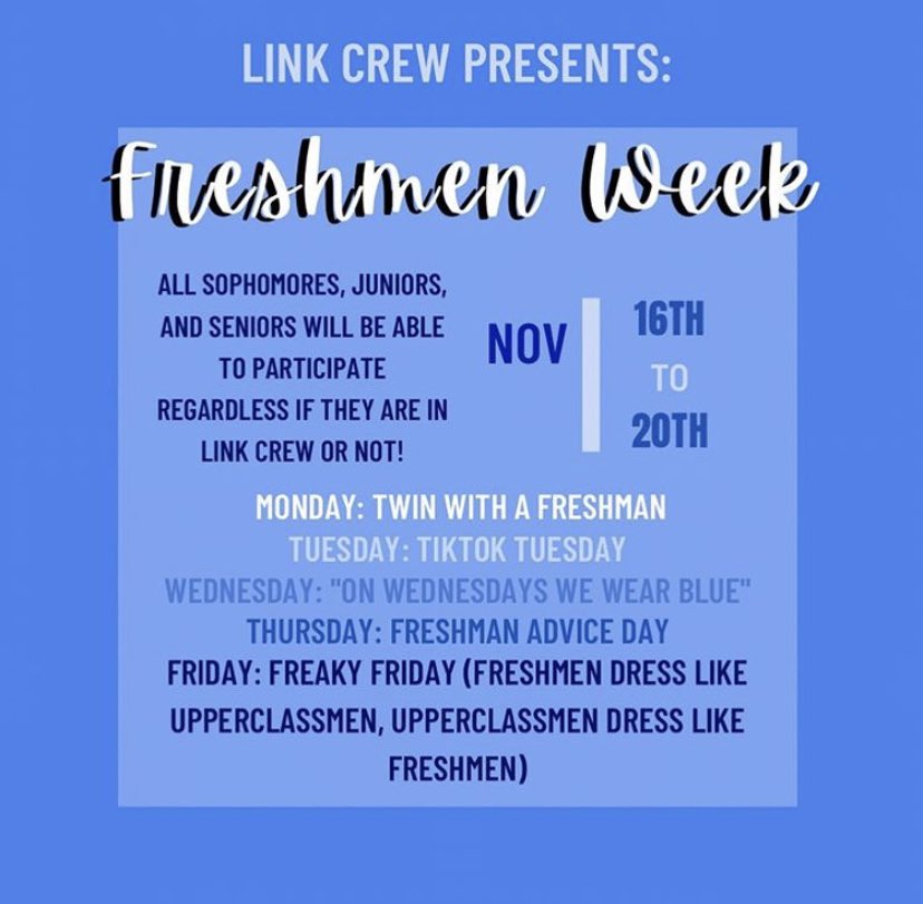 mhhsclassof2021's tweet photo. MHHS Link Crew needs your help! Freshmen Week starts next Monday and we would love to see everybody participated!! https://t.co/IrvFKFpitF