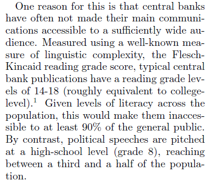 It's clearly the public's fault. The policies are soooo clever - the preciouses can't be wrong. It must be that 90% of the population are idiots.If they could just dumb down to the proper levels of 'linguistic complexity' maybe you dummies would get it.