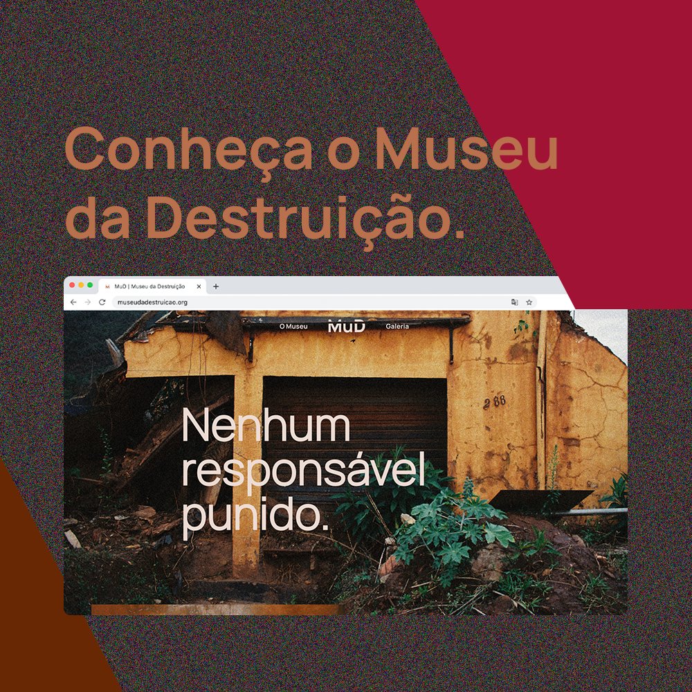 mudmuseu's tweet photo. Para construirmos novas memórias e histórias mais dignas de serem lembradas, precisamos relembrar. É preciso olhar com respeito para quem já sofreu tanto com as perdas.

https://t.co/WLV64FgTdN

#MuseuDaDestruicao #JustiçaPorMariana #5AnosDoRompimentoDaBarragem #5AnosDeFundão https://t.co/t7jz1YmKWM