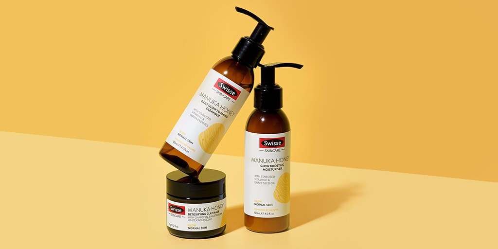 SwisseIndia's tweet photo. The festive season is just around the corner! It’s time to get your glow on with Manuka Honey. Detox, cleanse &amp; hydrate your skin intensely with the #Swisse Manuka Honey range. Check out the amazing offers on Swisse #Skincare at https://t.co/l0k8OHzzXt #ManukaHoney #NewZealand https://t.co/2VMWacOLkG
