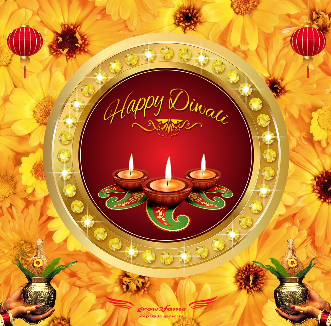 grow2fame's tweet photo. May the light of diyas fill your home with wealth, happiness, and everything that brings you joy! Wish you and your entire family a very Happy Diwali! https://t.co/HAudtMTJqR