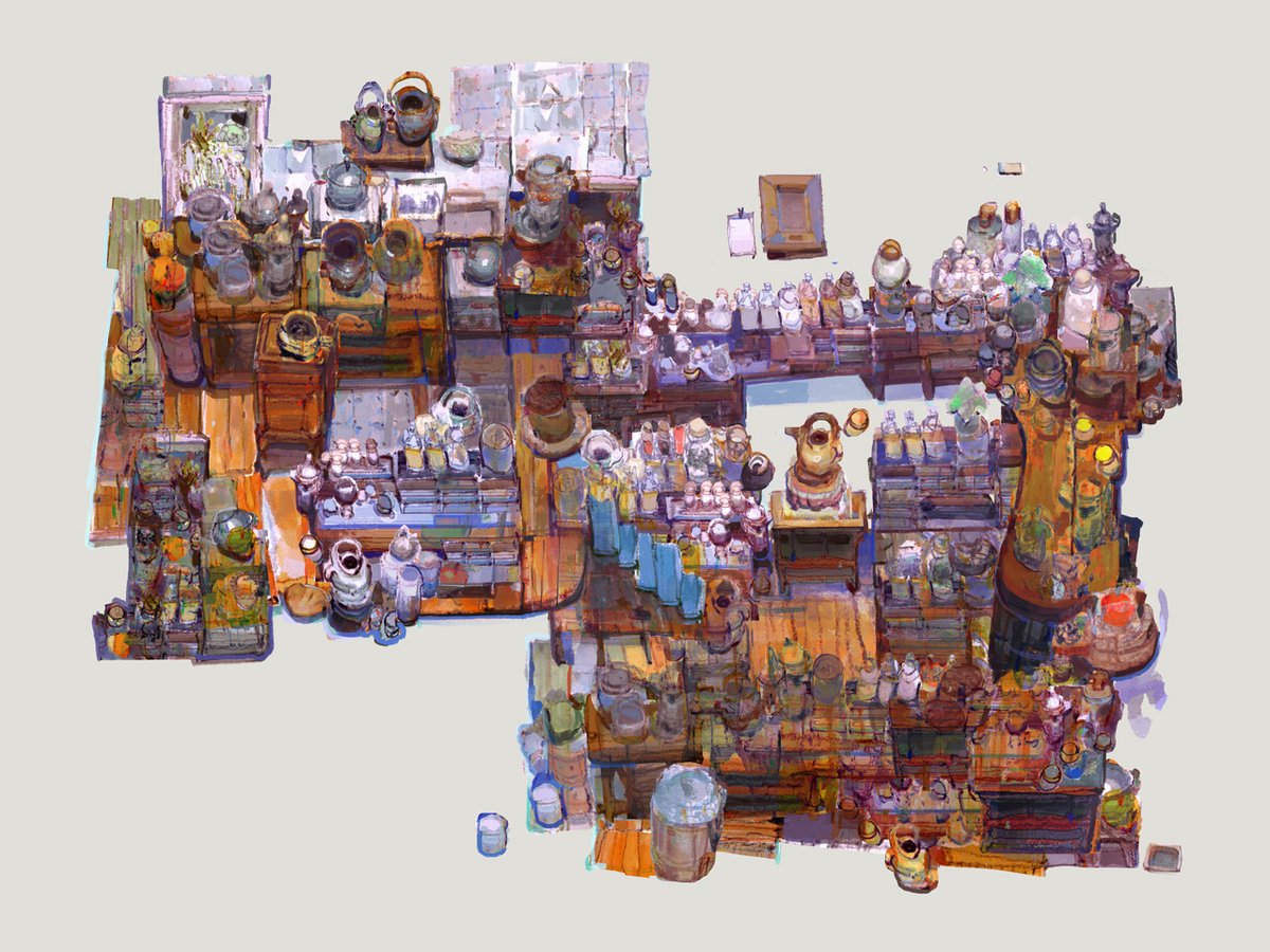 ThomasScholes's tweet photo. Some of the earliest bits from an RPG prototype for this week's Throwback Thursday :) I either need to get back to this project or start a new one in this style. https://t.co/IUl5eowmA1