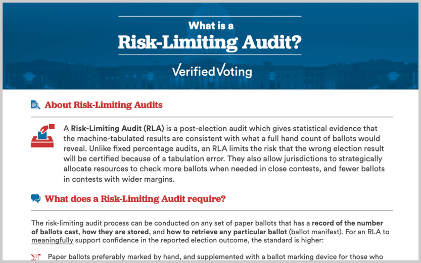 Once every ballot is tabulated, we will do a post election audit to ensure that ballots were tabulated correctly. This year, Inyo County will be conducting a Risk Limiting Audit, in addition to the 1% manual hand tally. END/