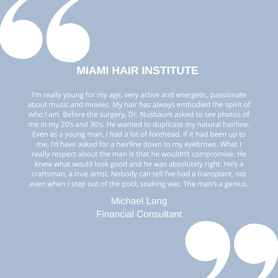 Miami_Hair's tweet photo. Our clients are our ambassadors. A successful experience speaks volumes about our surgeon and staff, as well as the procedure itself. #MiamiHairInstitute #PatientTestimonials https://t.co/qfHvT19pK7