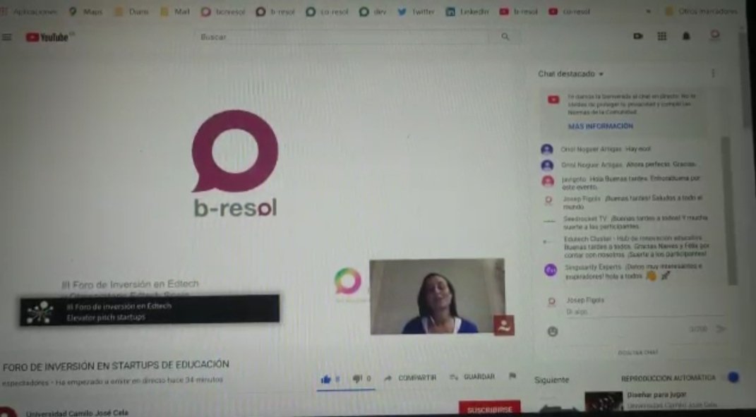 b_resol's tweet photo. El equipo de https://t.co/E3OqSnDoxU siguiendo con orgullo la presentación de @MariaTeixidor 👌👏 en el evento #FOROINVERSIONEDTECH de @SEK_Lab @EdutechCluster #edtech Queremos crecer para #stopbullying https://t.co/dunHSTgMRp