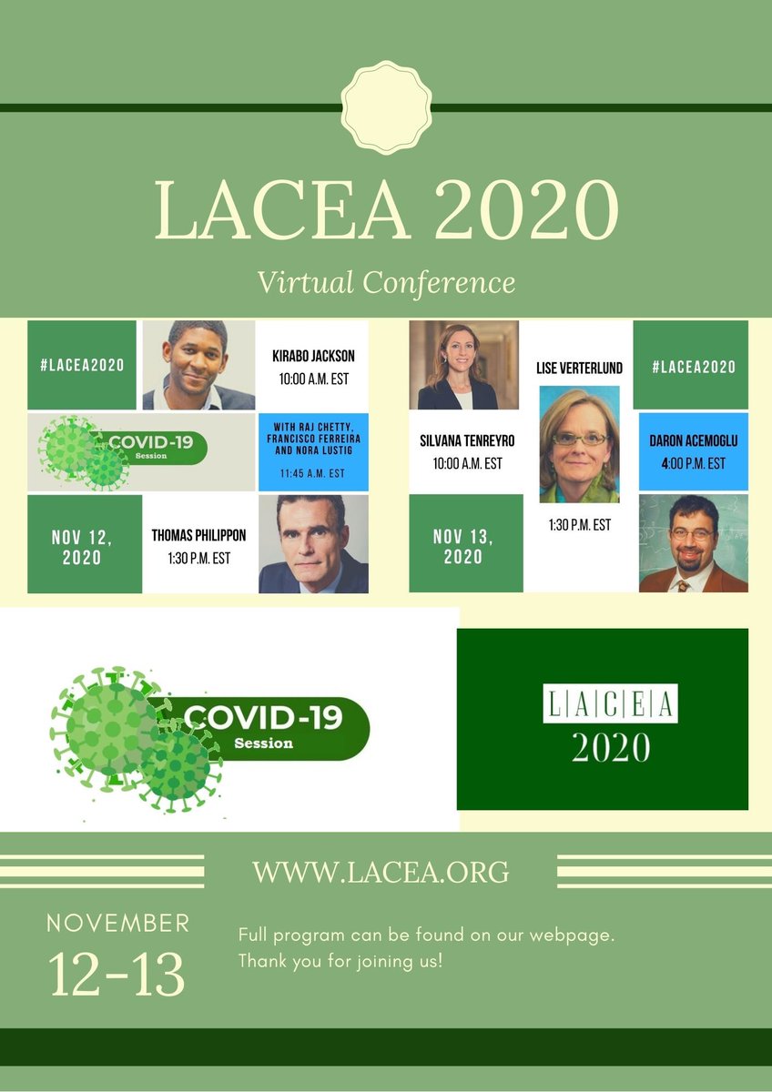 td_econ's tweet photo. #LACEA2020 keynote speech by Silvana Tenreyro tomorrow at 10am EST #econtwitter https://t.co/R2M8JsNCyX
