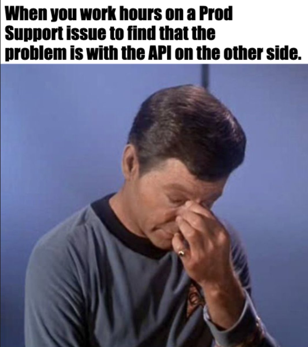 Francainath's tweet photo. Dammit, Jim!
#ProdSupport https://t.co/tjuZeHqbaw