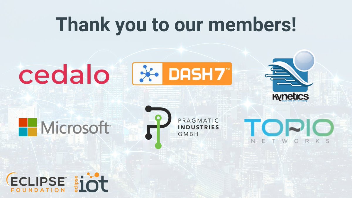EclipseIoT's tweet image. The 2020 #IoT Developer Survey wouldn’t be possible without the support of our members. Thank you @cedalo_com, @dash7alliance, Kynetics, @Microsoft, @pragmaticindus1 & @TopioNetworks! Get access to the survey results: hubs.la/H0zPVt90 #IoTdevelopers