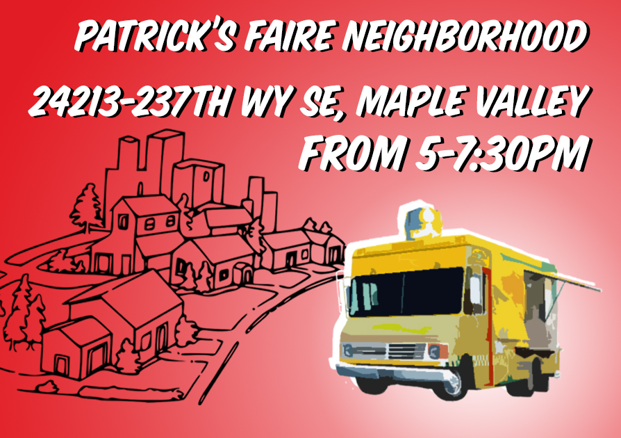 We're back in Patrick's Faire tonight from 5-7:30. Come on down for deliciousness