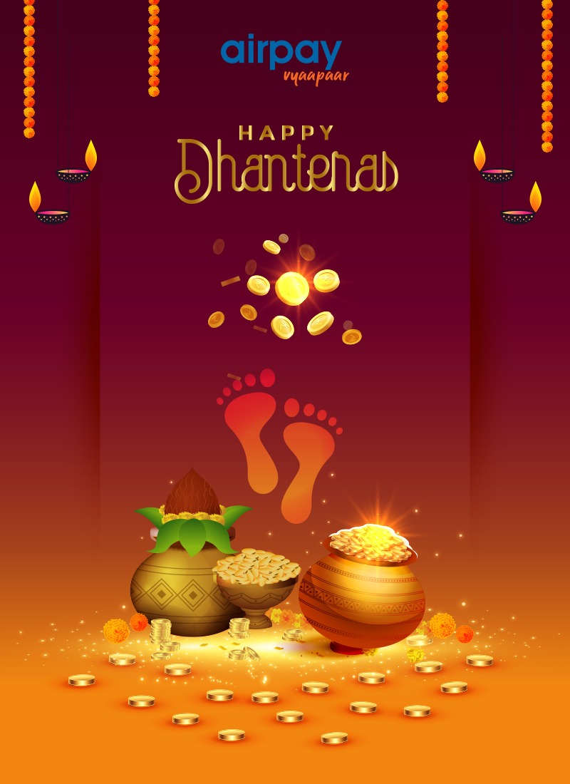 May your business always flourish and you defeat all evil in life. May Goddess Lakshmi and Lord Kuber always keep you on their list of blessed ones. Happy Dhanteras....#airpayvyaapaar