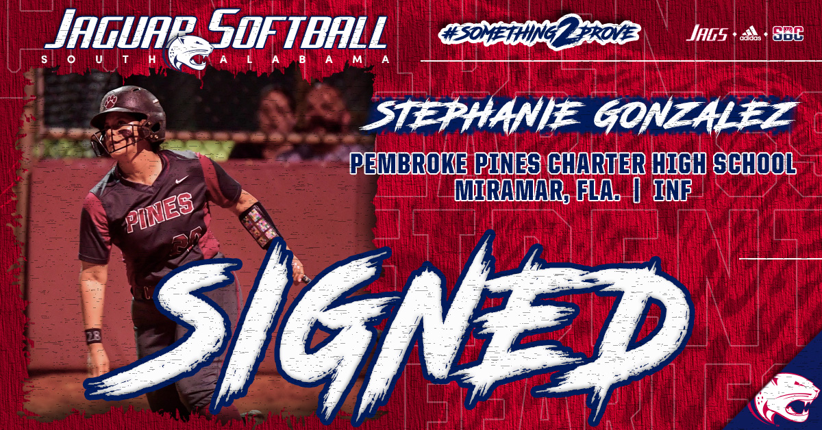 SouthAlabamaSB's tweet photo. Next up in our 2020 Fall Class is @stephmariegonzo!!
As a junior, Stephanie batted .655 with a .966 slugging percentage and a 1.621 on-base plus slugging percentage!!
#Something2Prove https://t.co/4e8vADujBm