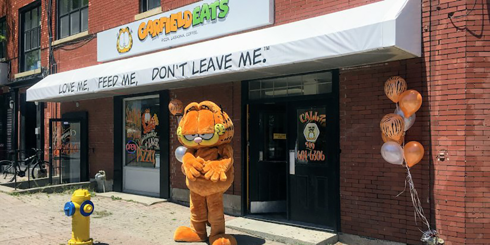 Indie88Toronto's tweet photo. Toronto 'Garfield'-themed pizza restaurant GarfieldEATS has closed - https://t.co/0DwuLsTPwL https://t.co/ptZdF3aqDZ