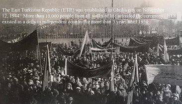 Establishment of the 1944 East Turkistan Republic, which lasted 5 years until the CCP came to power in 1949Photo source: Anwar Yusuf Turani