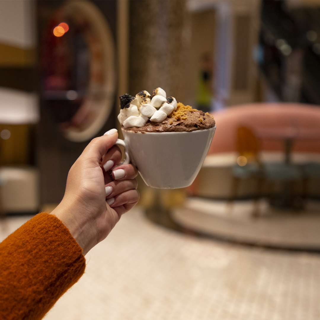 SHRTampa's tweet photo. This Campfire Toasted espresso cocktail at Constant Grind is proof that Fall exists in Florida. 🍂 Made with Crown Royal Vanilla and topped with toasted marshmallows, it's a must-try for the season. https://t.co/o567pFhxNm