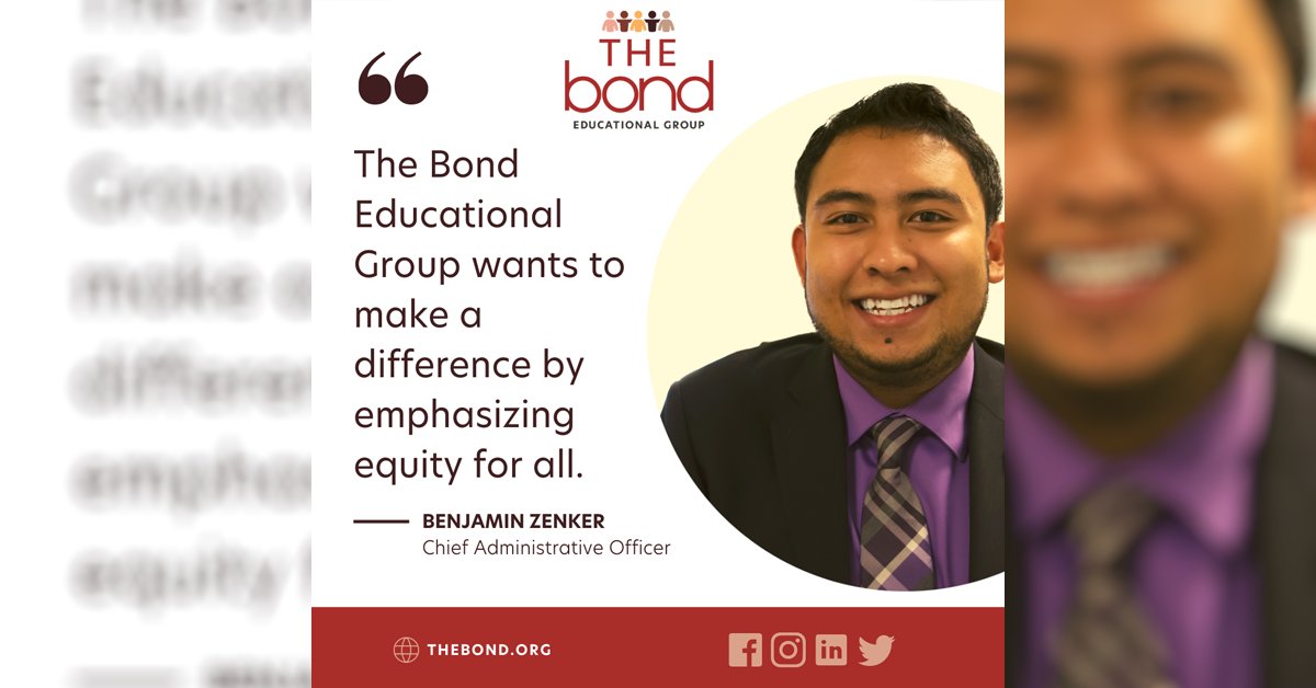 The Bond Educational Group (@thebondedugroup) on Twitter photo Today's #TeamTuesday quote is from <a href="/BenZenker/">Benjamin Zenker</a>, our Chief Administrative Officer ‼️
Learn more about The Bond and Ben by visiting our website (bit.ly/thebondhome) and connecting with him on LinkedIn (bit.ly/linkedinzenker).
#TheBond Today's #TeamTuesday quote is from <a href="/BenZenker/">Benjamin Zenker</a>, our Chief Administrative Officer ‼️
Learn more about The Bond and Ben by visiting our website (bit.ly/thebondhome) and connecting with him on LinkedIn (bit.ly/linkedinzenker).
#TheBond