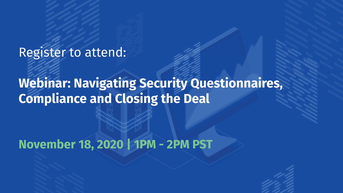 kobaltio's tweet image. Have you registered for next week’s #webinar on #SecurityQuestionnaires, #compliance and closing #deals yet? Join us and learn how to avoid pitfalls that can sink your business or crush your innovation. RSVP now: 

hubs.la/H0z0qm40
#cybersecurity #risks #cybersecuritytips