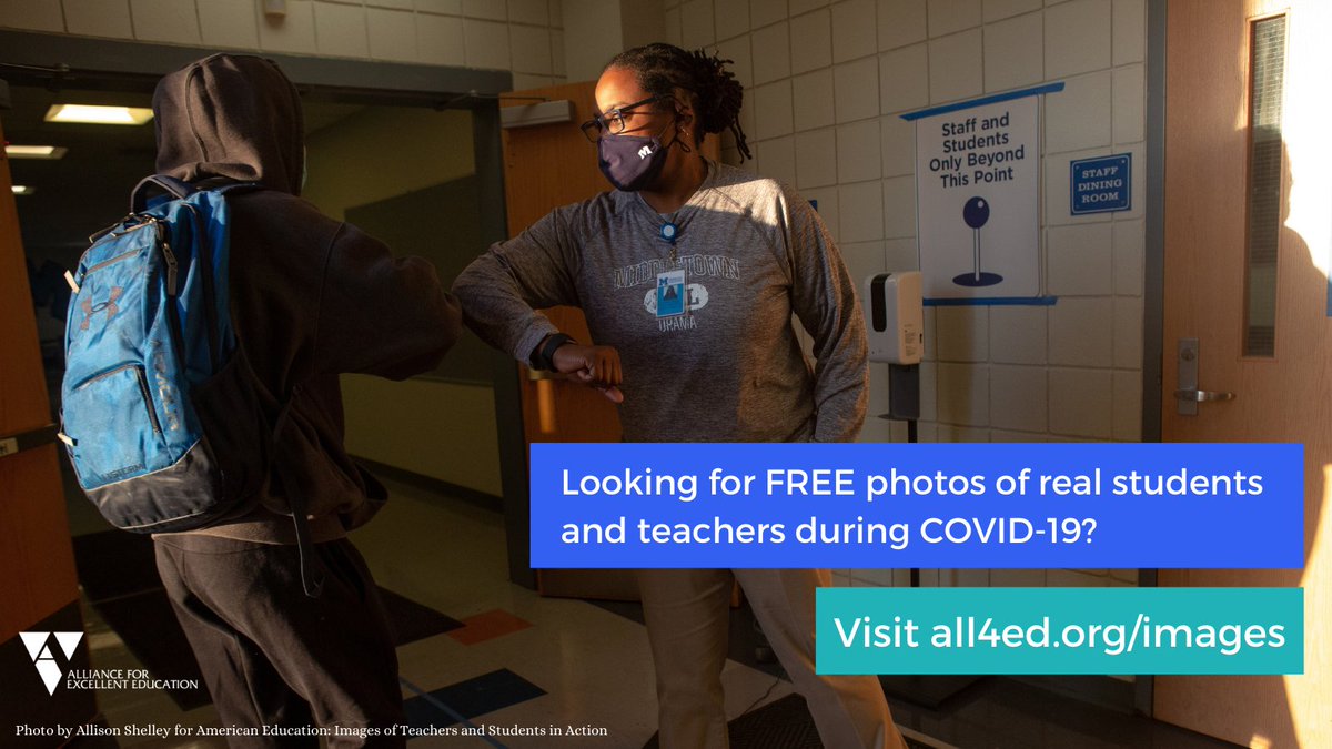 The free photo library “American Education: Images of Teachers and Students in Action” has photos of #remotelearning, socially distant learning, and hybrid #classrooms. @All4Ed just added 225 more taken this fall. Take a look at all4ed.org/images.