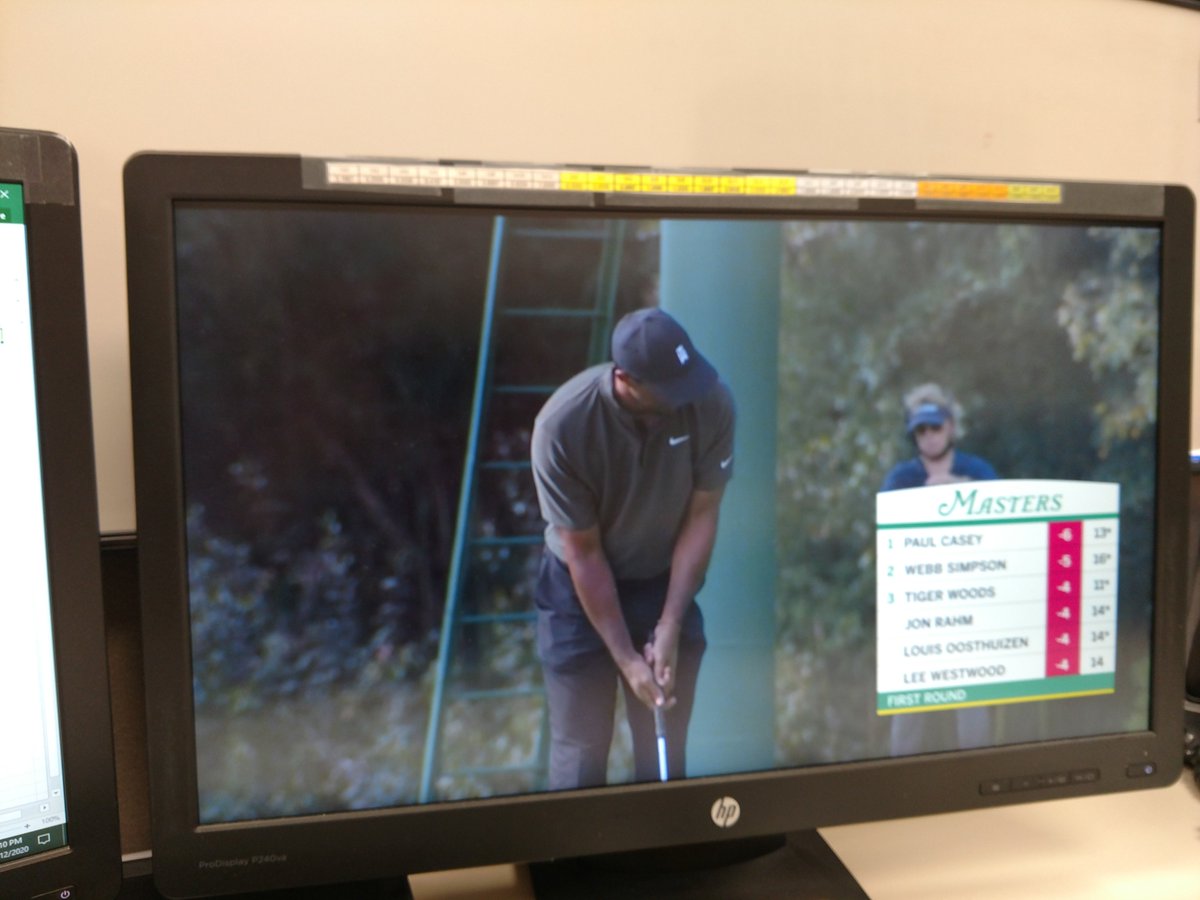 AokWorldwide's tweet photo. #MCCommish
Work one one screen, and the #Masters on the other. It's a good day #tater 
#golf #major #sportsball https://t.co/FqXCNBDiDz